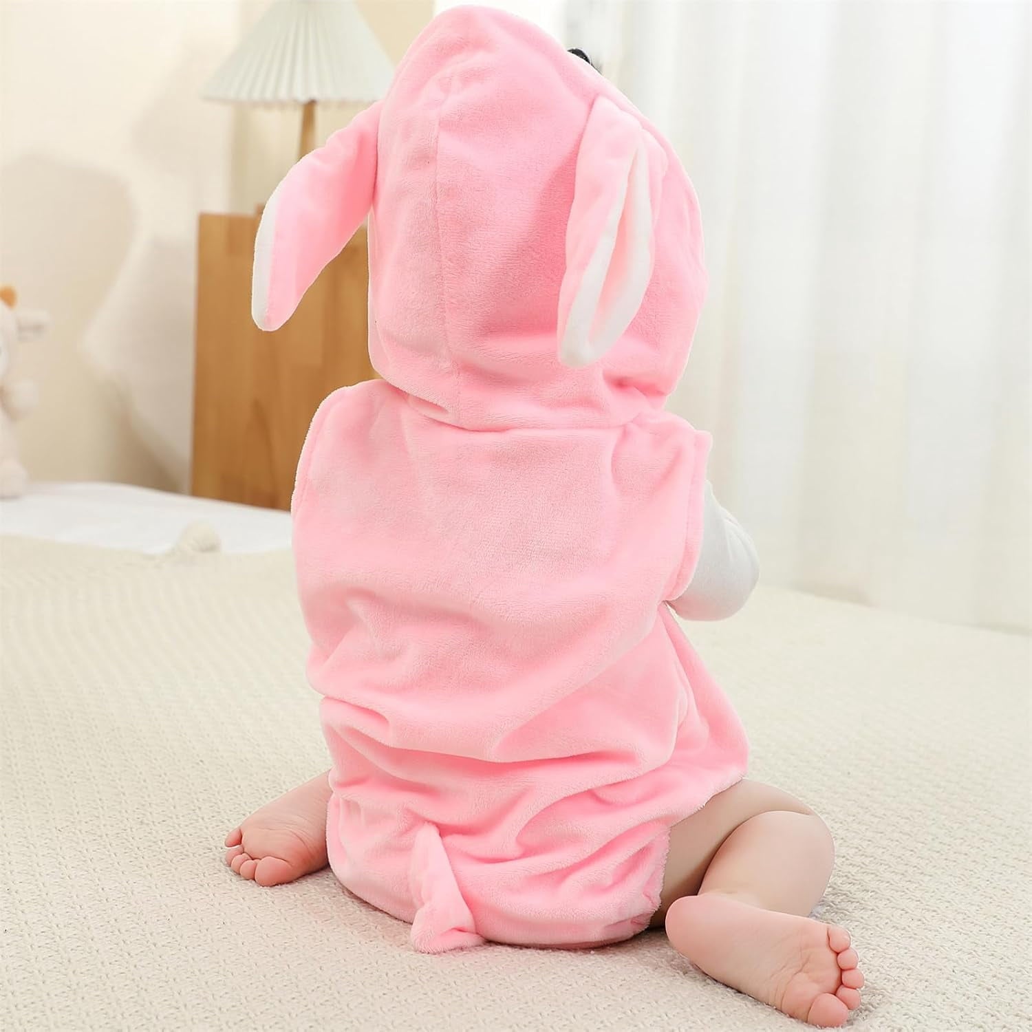 WIBACKER 0-24M Baby Boy Dinosaur Costume for Themed Parties and Halloween, Flannel Hooded Outfit Suit