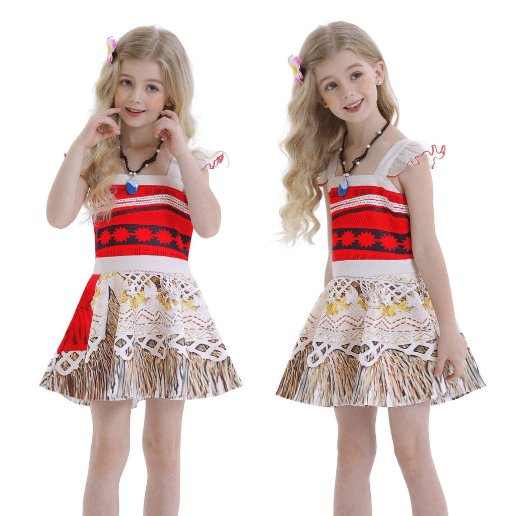 Jurebecia Princess Costume for Girls Dress Halloween Cosplay Outfits Birthday Fancy Tween Dress with Accessories 130 cm 7-8 Years