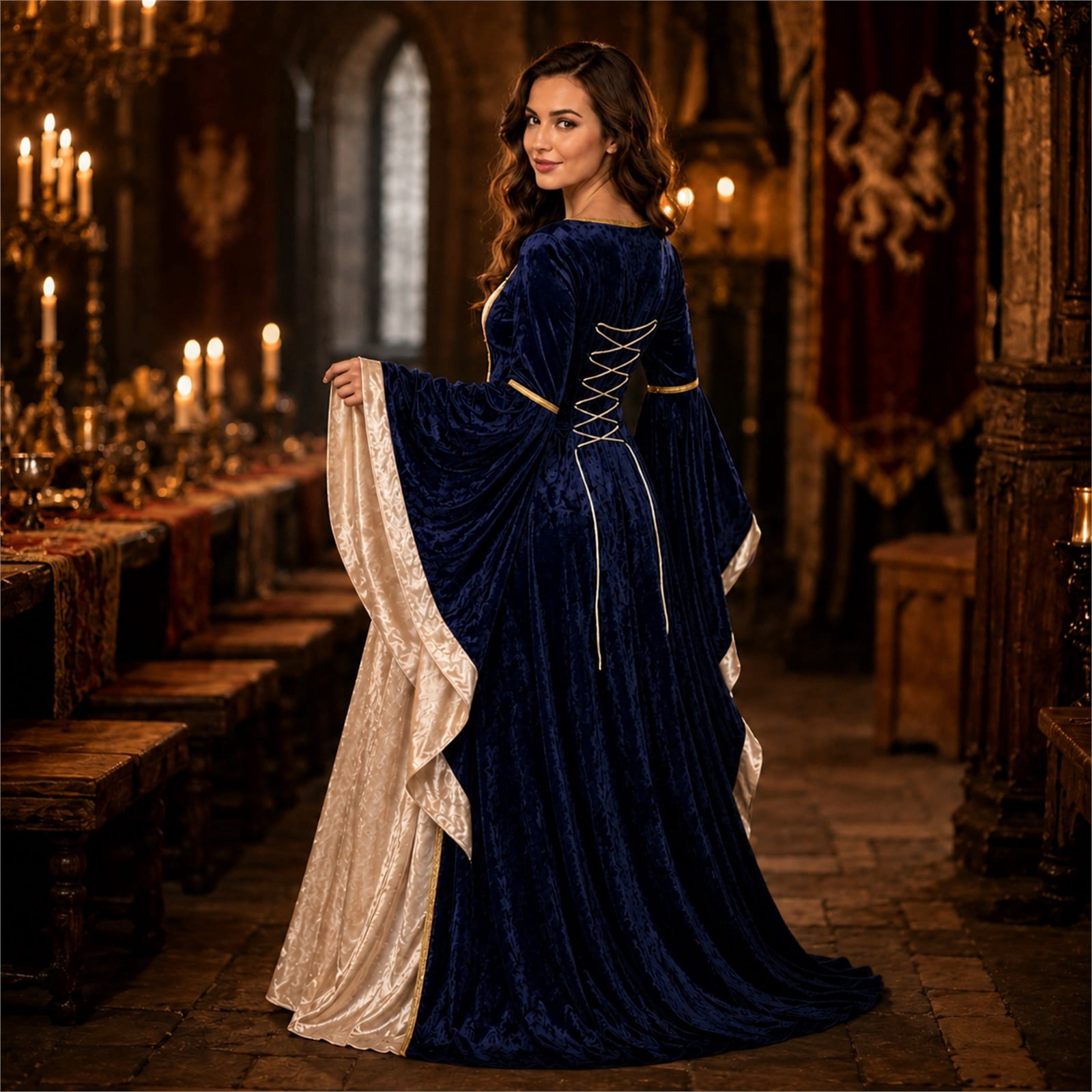 Witch Dress for Women Costume Halloween Vampire Dress 2026 Gothic Witch Costume Women Renaissance Medieval Velvet Outfit Cosplay Party White S