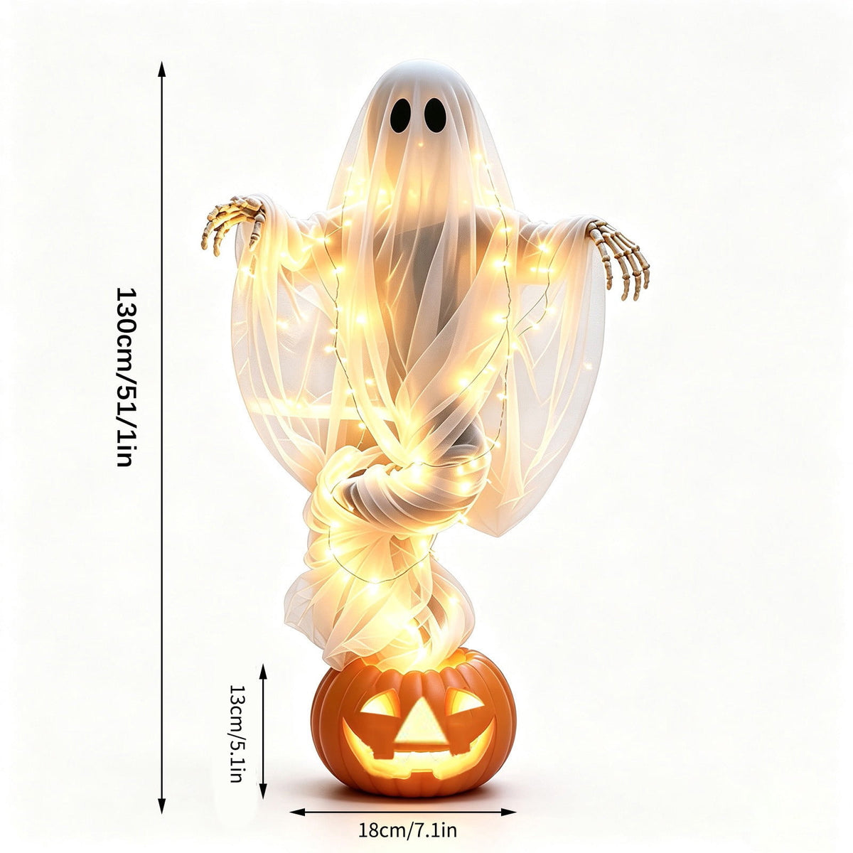 Halloween Witch Cauldron Garden Stake Lights, 2.7Ft LED Color Waterfall-Style Light Flow Flying Witch Garden Stake, Waterproof Weather Resistant Projector Lights for Outdoor Yard, Lawn, Pathway