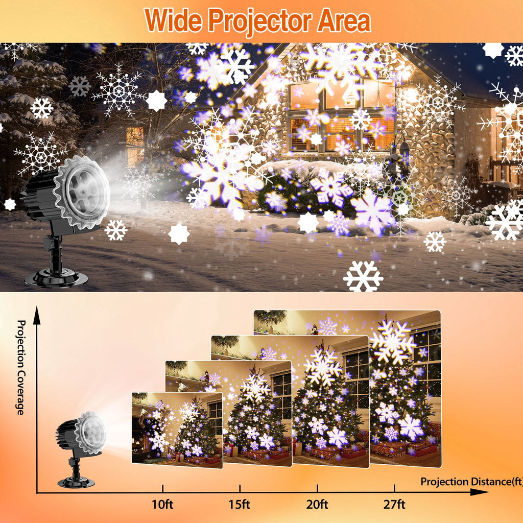 Small Owl Double-Tube Blizzard Projection light, holiday decoration ambient light, Christmas Halloween laser light, light show, waterproof function, indoor home, Christmas gift, wedding