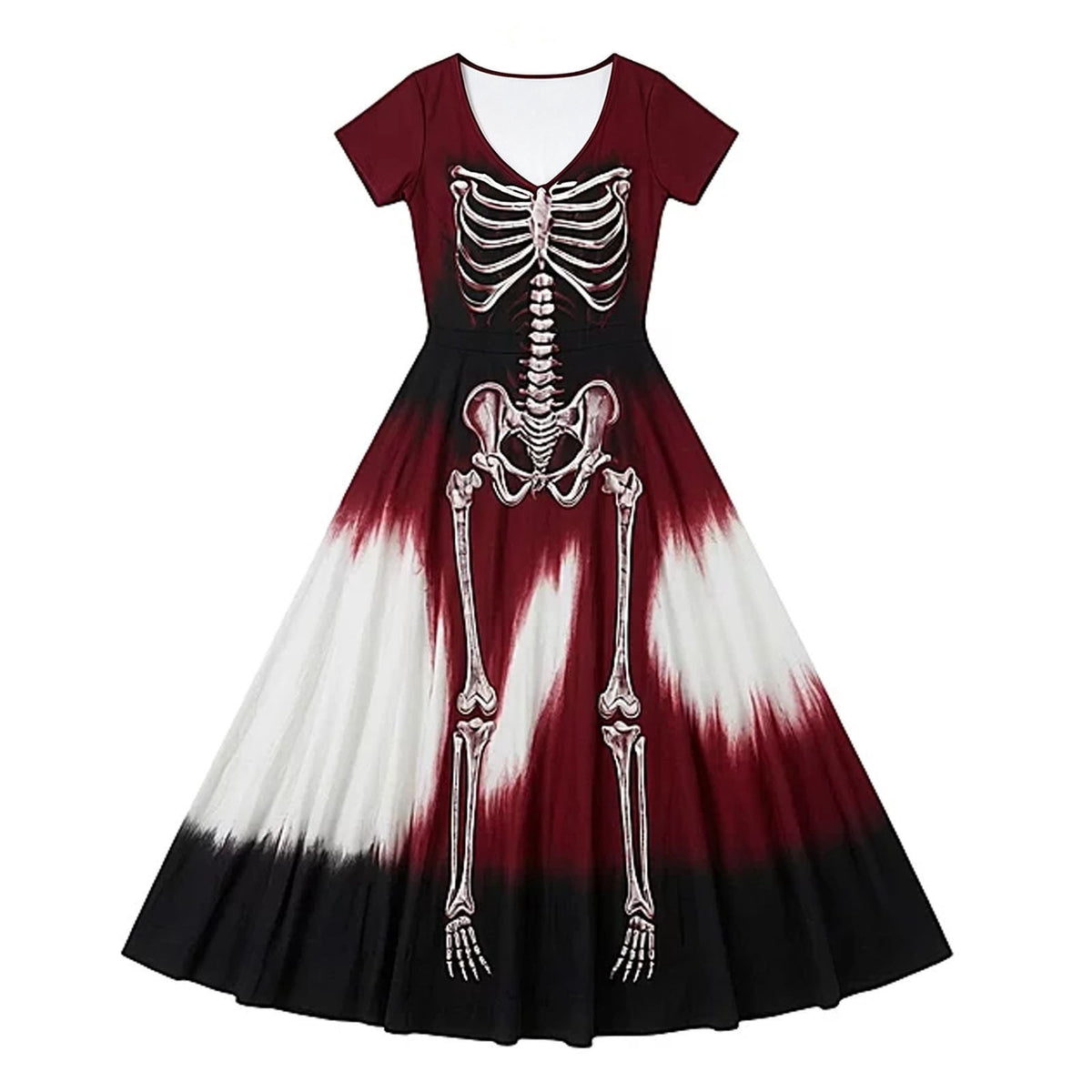 KICILVS Gothic Clothes For Women Black Spiderweb And Spider Print Flowing V Neck Long Maxi Dress Halloween Cosplay Gothic Party Dress