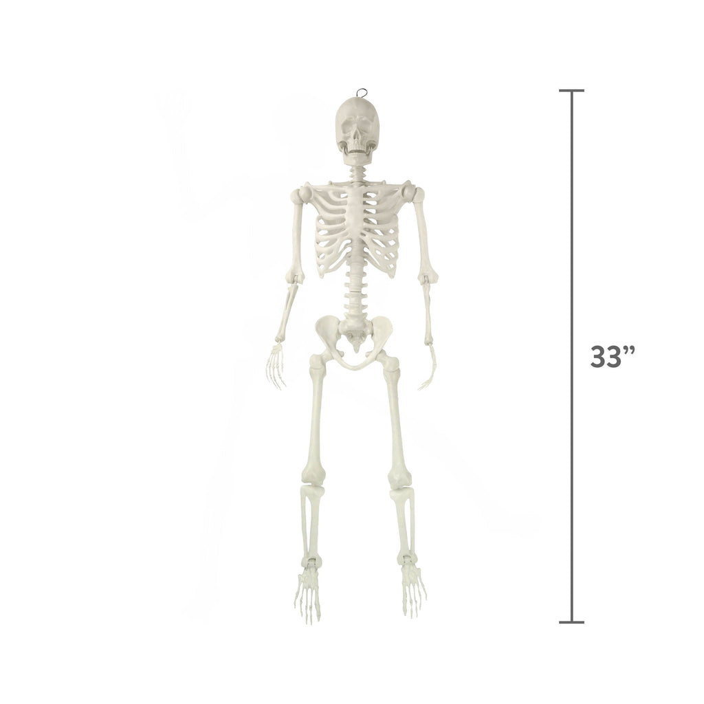 Hanging Posable Skeleton Decoration, White, 5', Halloween by Way To Celebrate