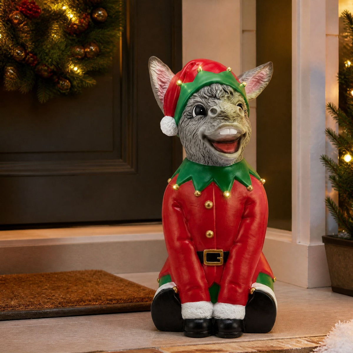 Clearance! Christmas Golden Retriever Statue with LED Lights, Cute Dog Holding Puppy Figurine, Christmas Decoration Indoor Outdoor, Gift for Kiddo Adults