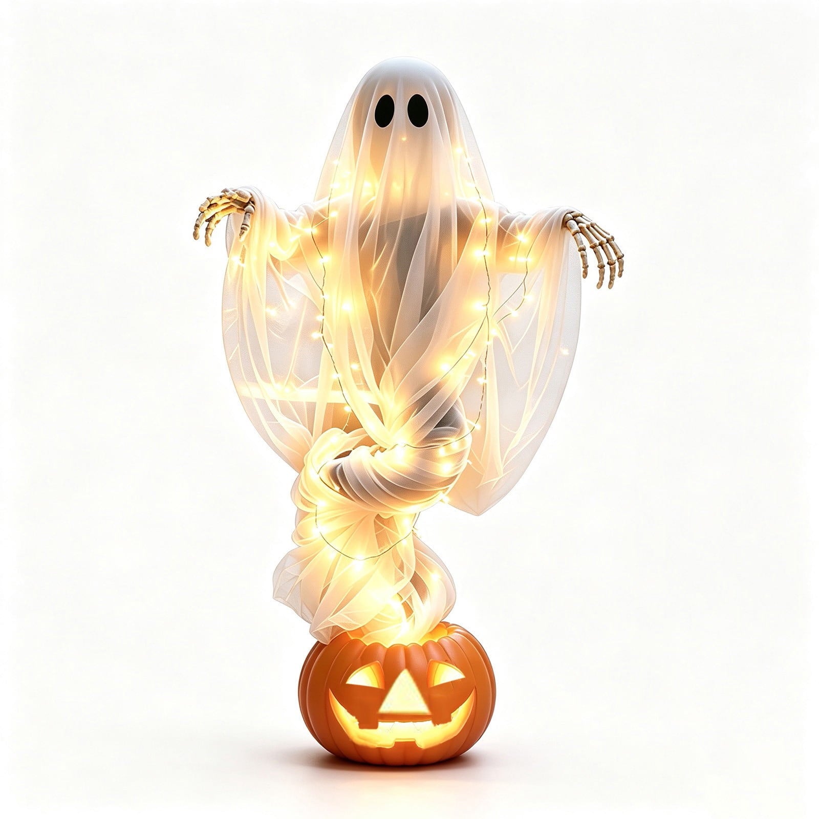 Halloween Witch Cauldron Garden Stake Lights, 2.7Ft LED Color Waterfall-Style Light Flow Flying Witch Garden Stake, Waterproof Weather Resistant Projector Lights for Outdoor Yard, Lawn, Pathway