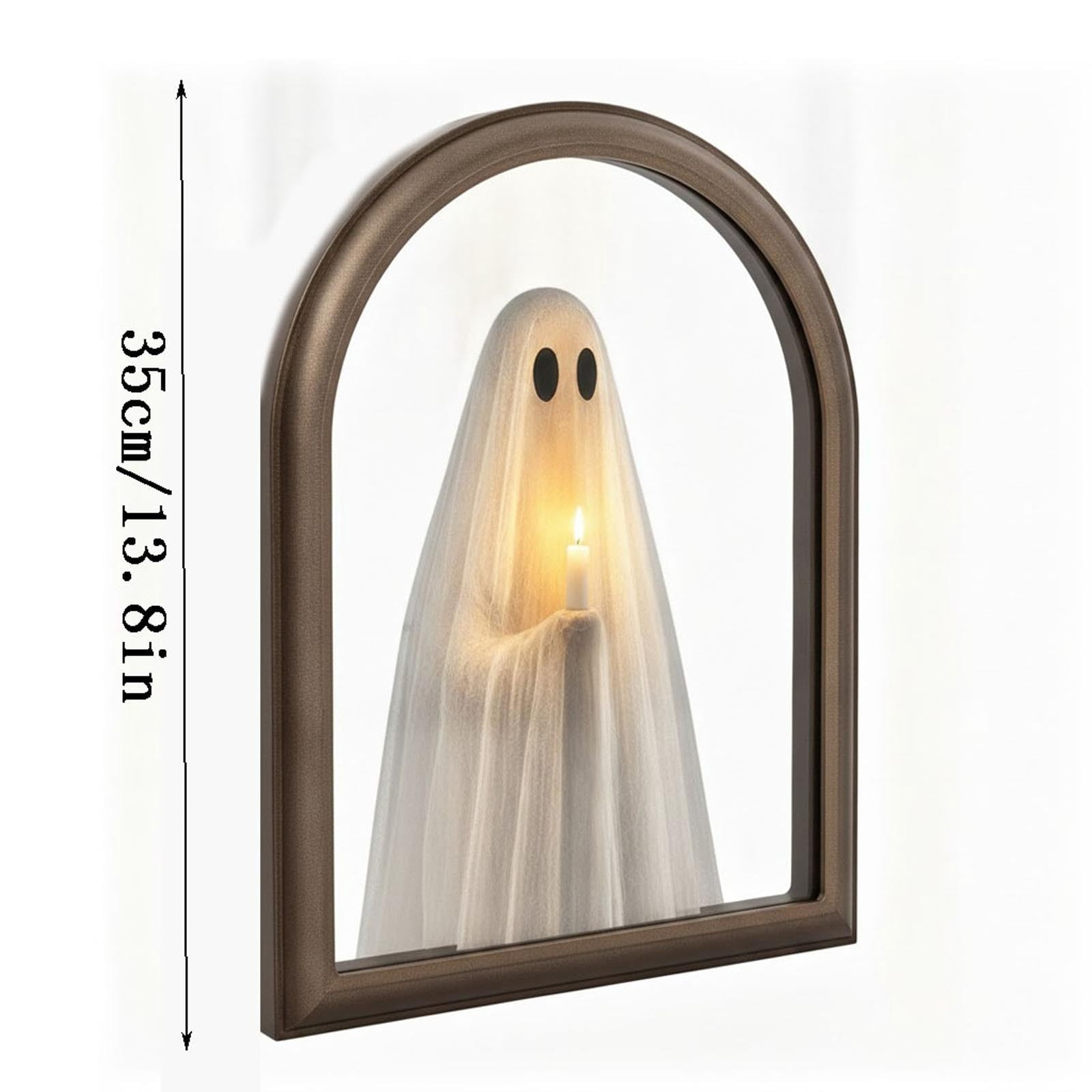 Clearance Martha Stewart Ghost Mirror,Light Up Ghost Mirror,Spooky Halloween Decorations Indoor for Wall Table Mantel Room Home Office Party