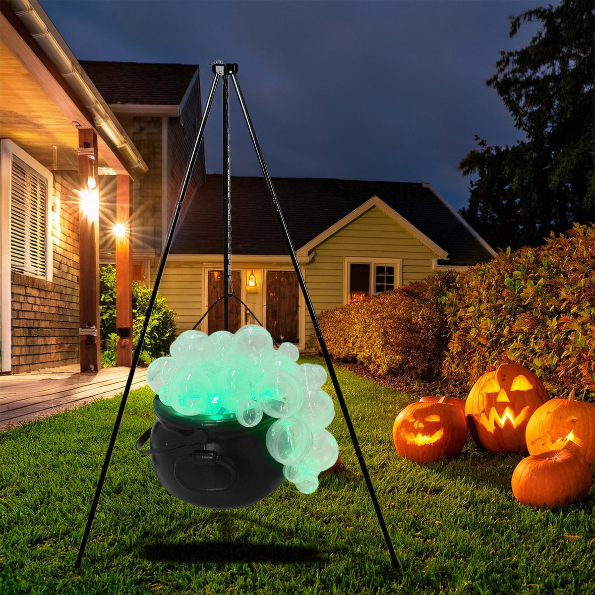 Muecwrye Halloween Decorations Outdoor, Halloween Clearance! Halloween Witches Cauldron with Lights, DIY Bubbling Cauldron Set Decor for Home Porch Outside, Halloween Party Supplies( Without Tripod)