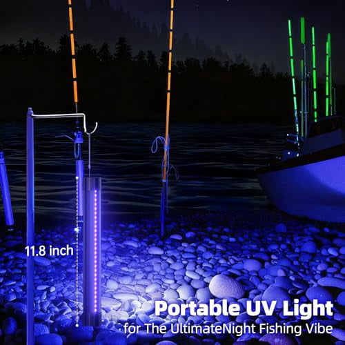 Battery Powered Black Light,Rechargeable Blacklight,Cordless 395nm Light Glow Party,Halloween,Body Painting,2 Packs