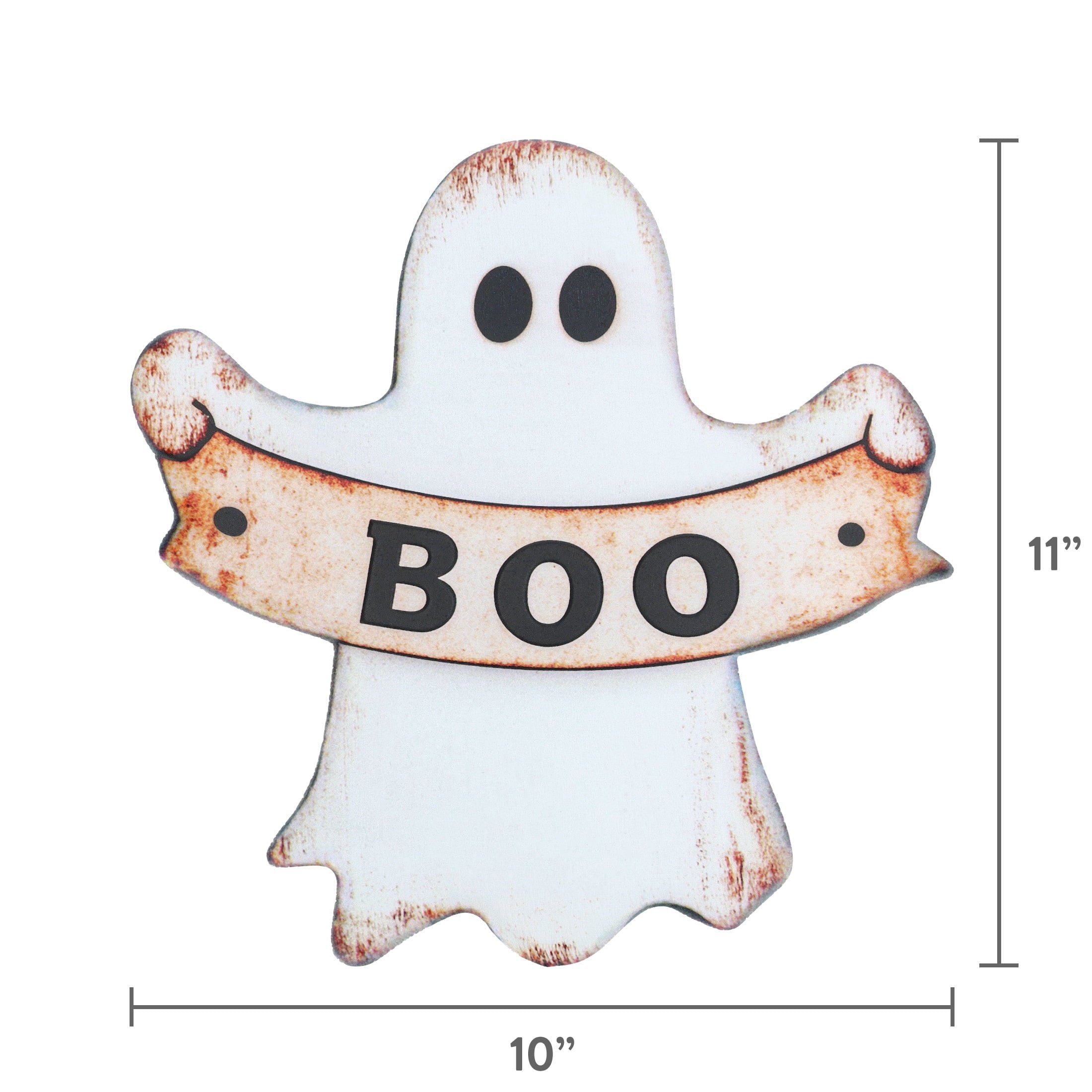 Metal Ghost Yard Stake Decoration, Black and White, 18", Halloween by Way To Celebrate