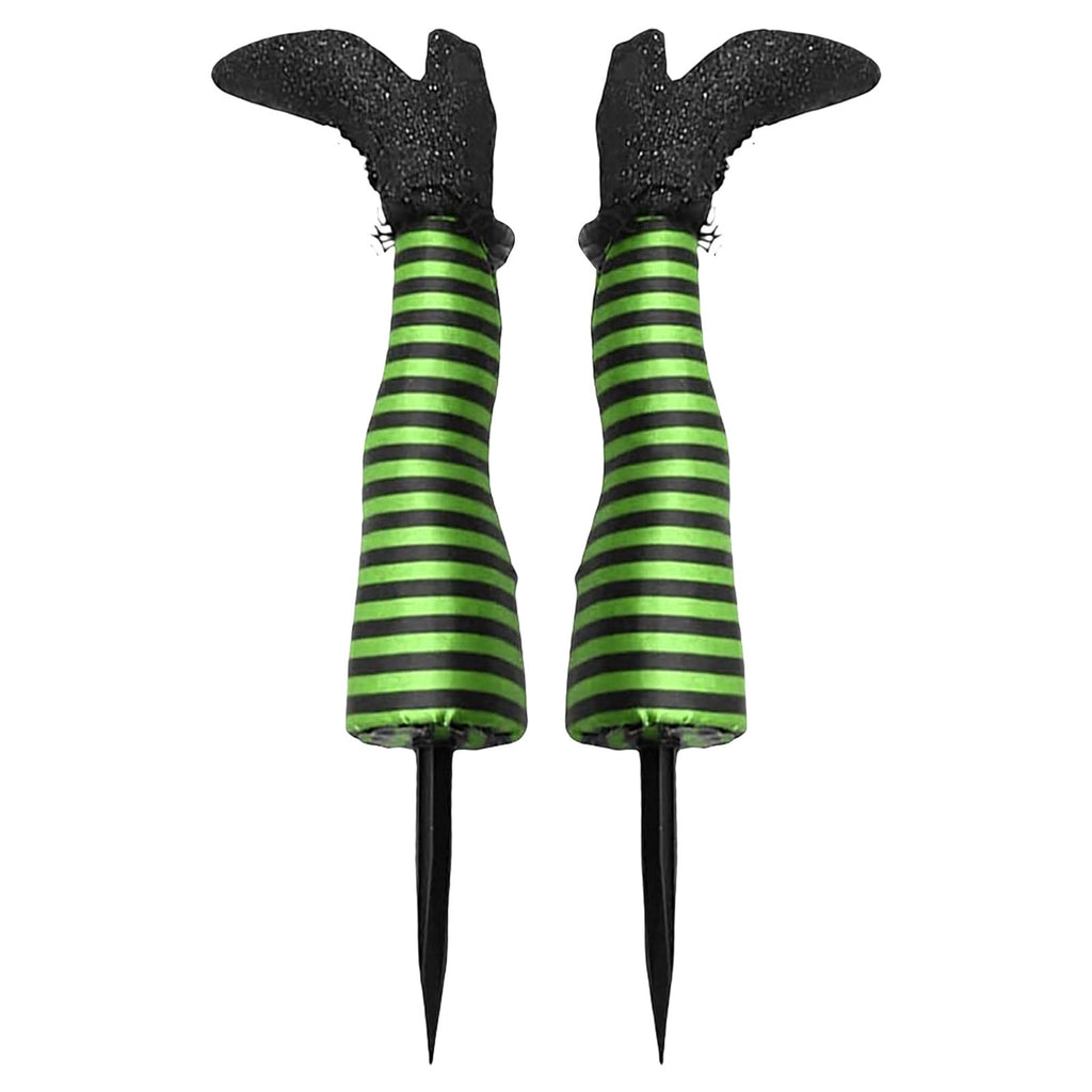 Halloween Decorations Outdoor Witch Legs Yard Stakes, 18.5" Witch Halloween Graveyard Lawn, Yard, Prop and Patio Decorations