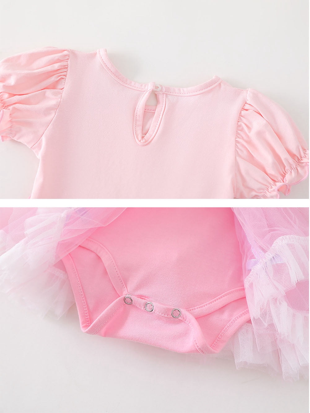 WIBACKER Infant Baby Girls Princess Romper Costume Onesie Fancy Dress Bodysuit with Headband Halloween Birthday Dresses