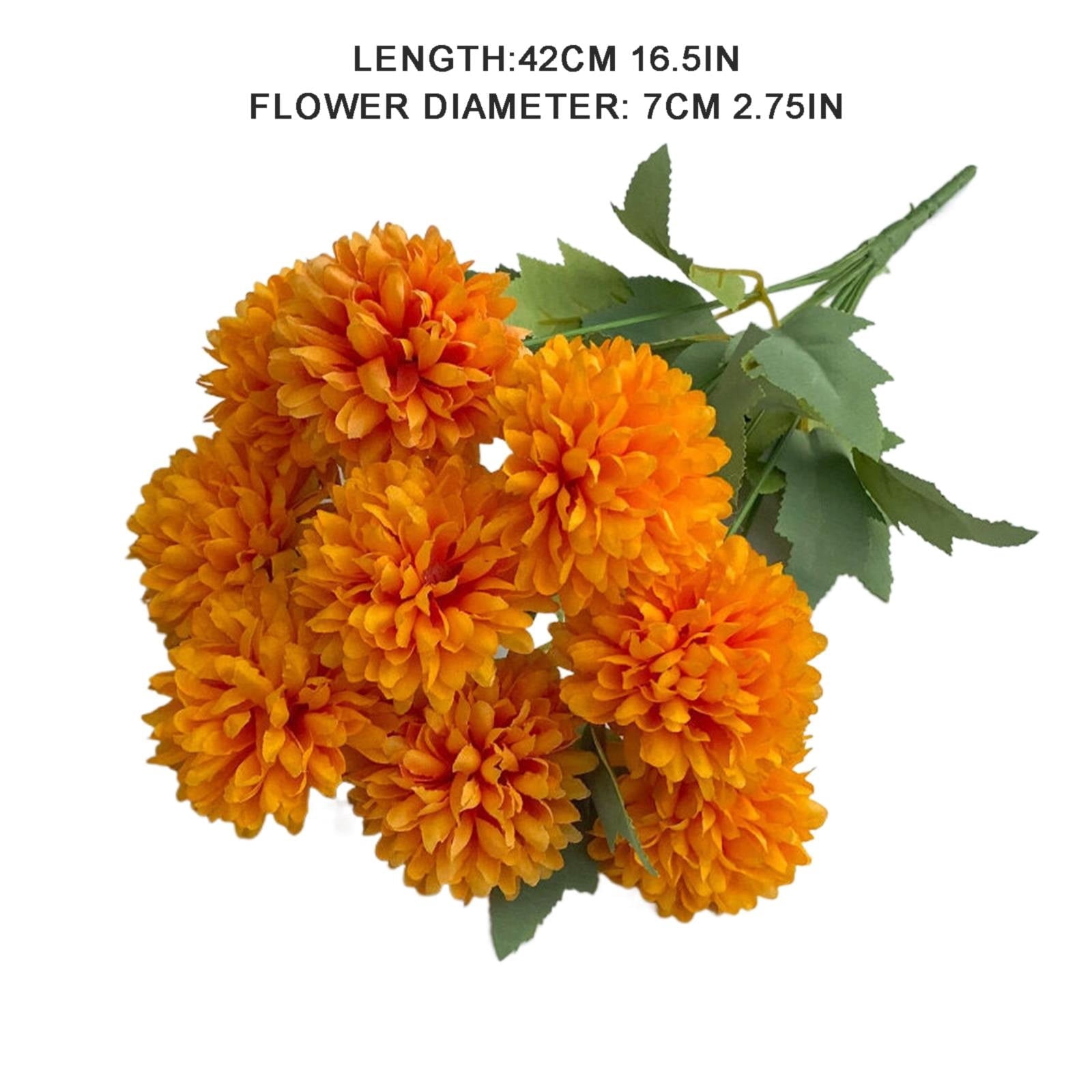 Fall Outside Decor Simulation 6-Head Chrysanthemum Bouquet Autumn Edition - Sapphire Blue Fake Flowers For Outdoors Fall Door Decor Faux Pumpkins For Outdoor For Fall Decor