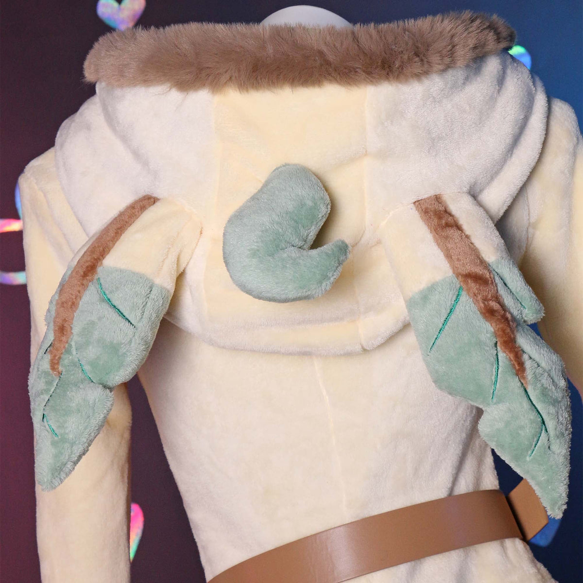Women sexy Fluffy Hooded Bodysuit Halloween Deep V Kawaii One Piece Lingerie Rompers with Choker and Socks