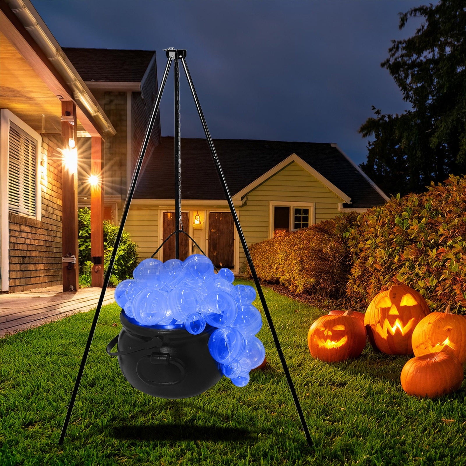 Muecwrye Halloween Decorations Outdoor, Halloween Clearance! Halloween Witches Cauldron with Lights, DIY Bubbling Cauldron Set Decor for Home Porch Outside, Halloween Party Supplies( Without Tripod)