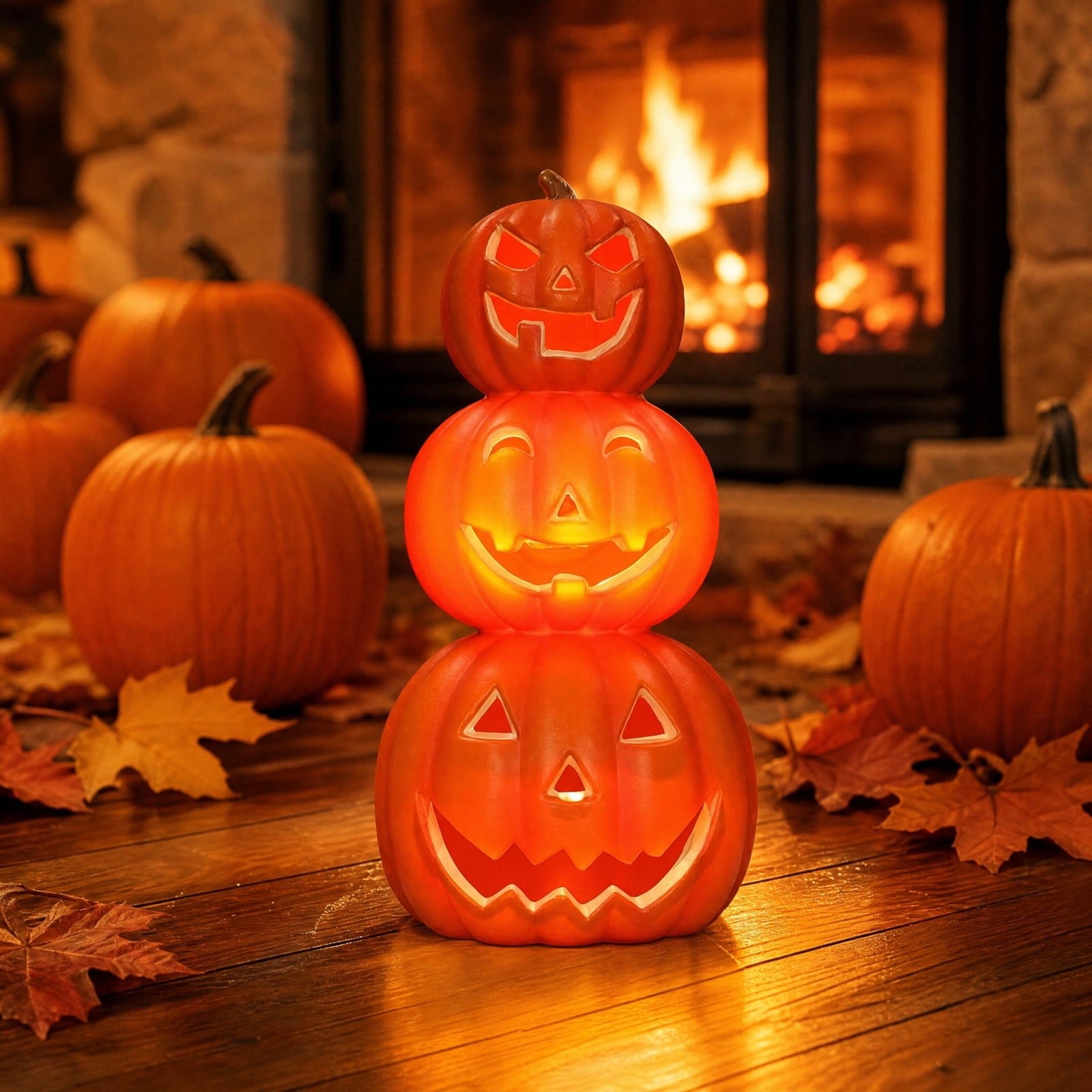 WDOBM Halloween Decorations, Light Up Hollow Blow Mold Pumpkin Halloween Yard Indoor Outdoor, Halloween Home Decor, Halloween Pumpkin, Indoor Halloween Decor for Holiday Gifts