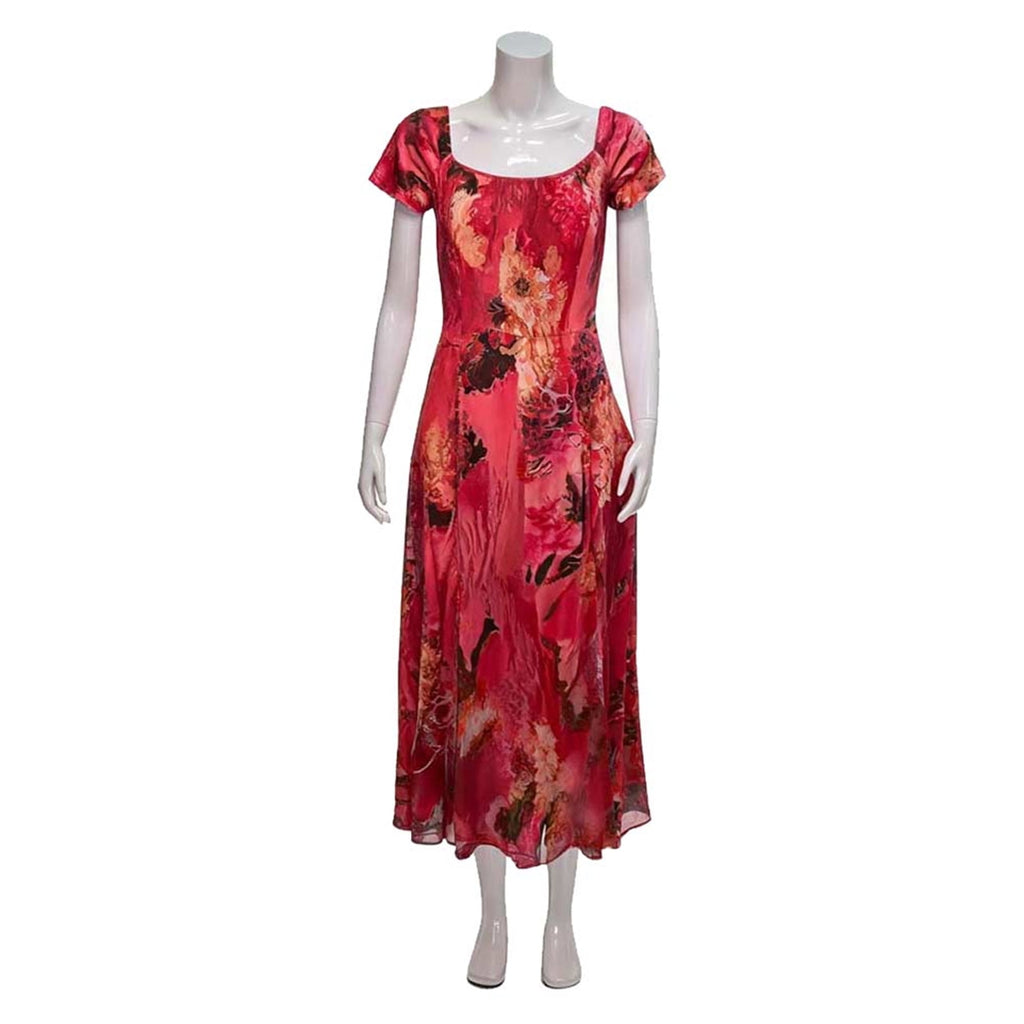 Widow's Patricia Costume Women Cosplay Dress Halloween Outfits, Bay Patricia Cosplay Printed Dress Adult Halloween Costume