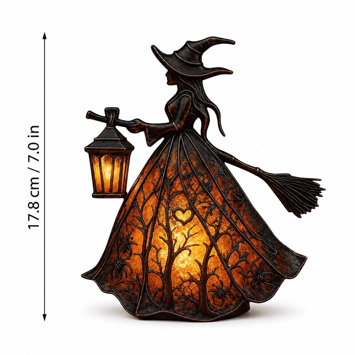 Diceymbol Halloween Decorations and Fall Decor, Halloween Venue Decoration Ghost Props LED Illuminated Ghost Decorations for Tabletop, Mantel, Shelf Indoor Outdoor 9.05 inch