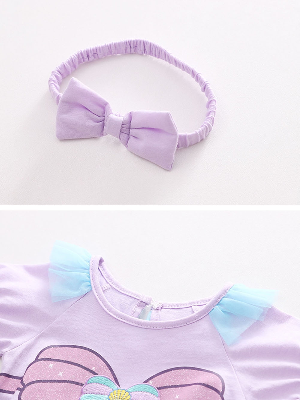 WIBACKER Infant Baby Girls Princess Romper Costume Onesie Fancy Dress Bodysuit with Headband Halloween Birthday Dresses