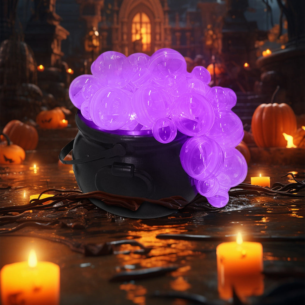 Muecwrye Halloween Decorations Outdoor, Halloween Clearance! Halloween Witches Cauldron with Lights, DIY Bubbling Cauldron Set Decor for Home Porch Outside, Halloween Party Supplies( Without Tripod)
