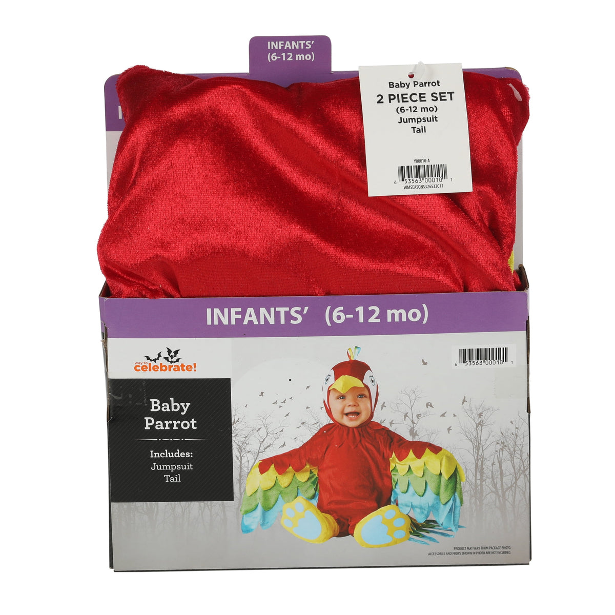 Baby Parrot Halloween Costume for Infant, Size 6-12M, by Way to Celebrate