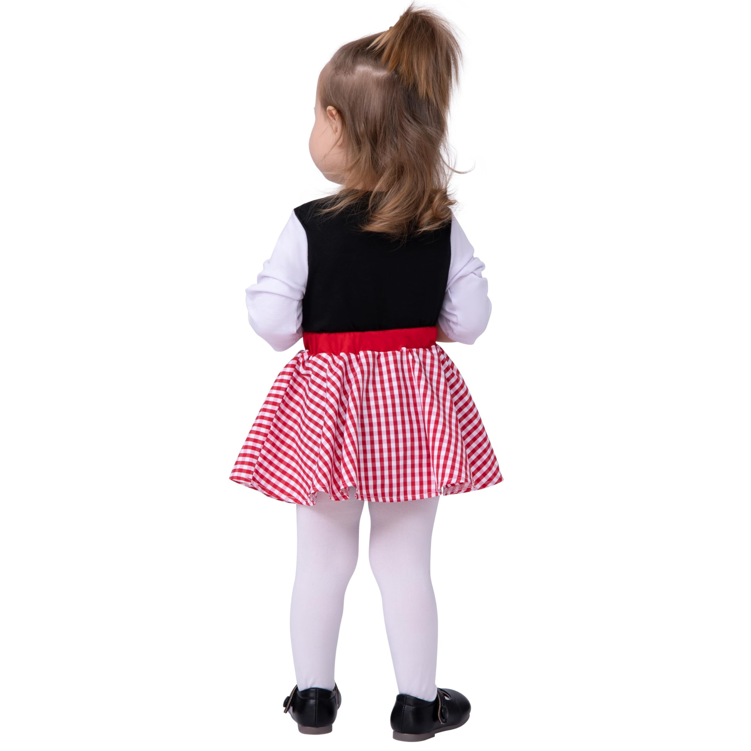 Joyfy Women Little Red Riding Hooded Costume with Dress, Cape and Gloves Outfits Set, Adult Women Halloween Costume for Halloween Themed Party Cosplay