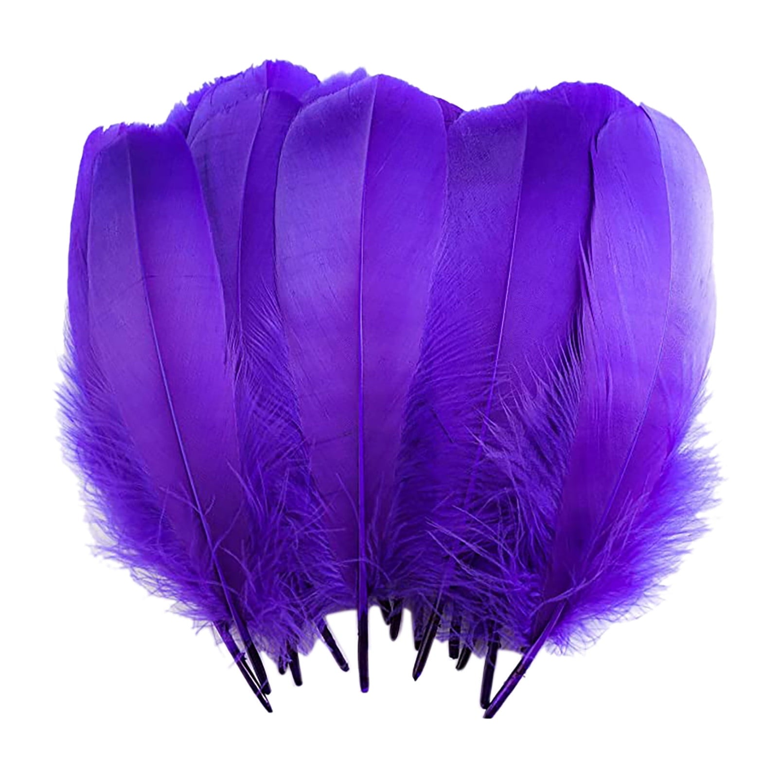 100Pcs Feather,Natural Goose Feathers,Halloween Decoration Goose Nagoire Feathers,Diy Big Goose Feather,Craft Decoration for Wedding,Feather Floating Hair Craft Decoration Wedding Feather,Purple
