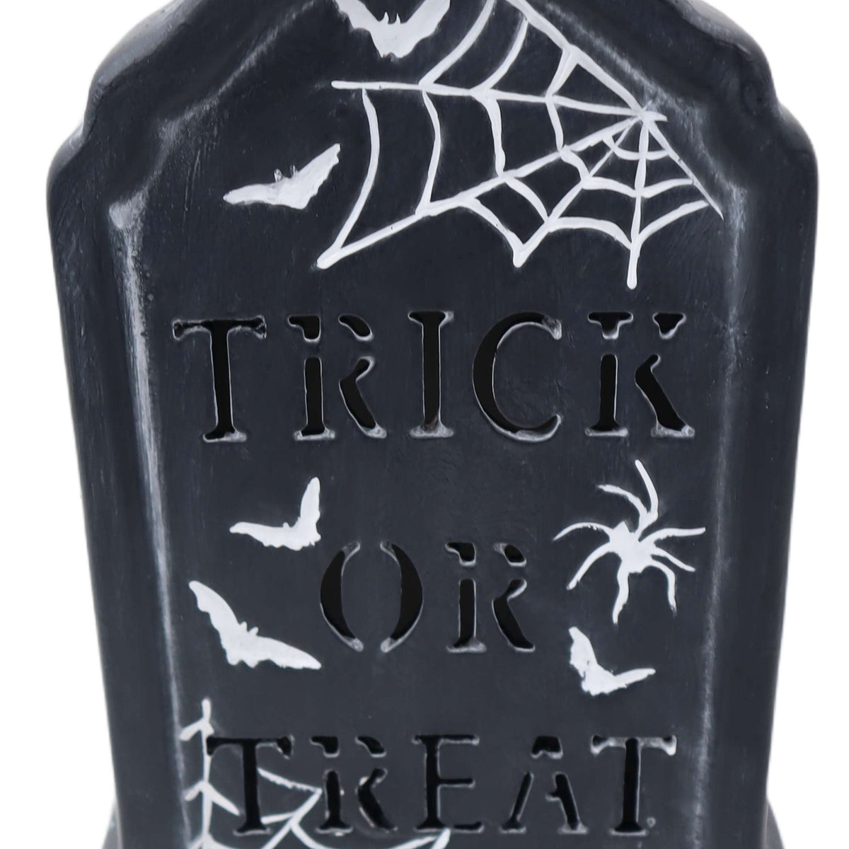 Ceramic Trick or Treat Tombstone Decoration, Black and White, 7", Halloween by Way To Celebrate