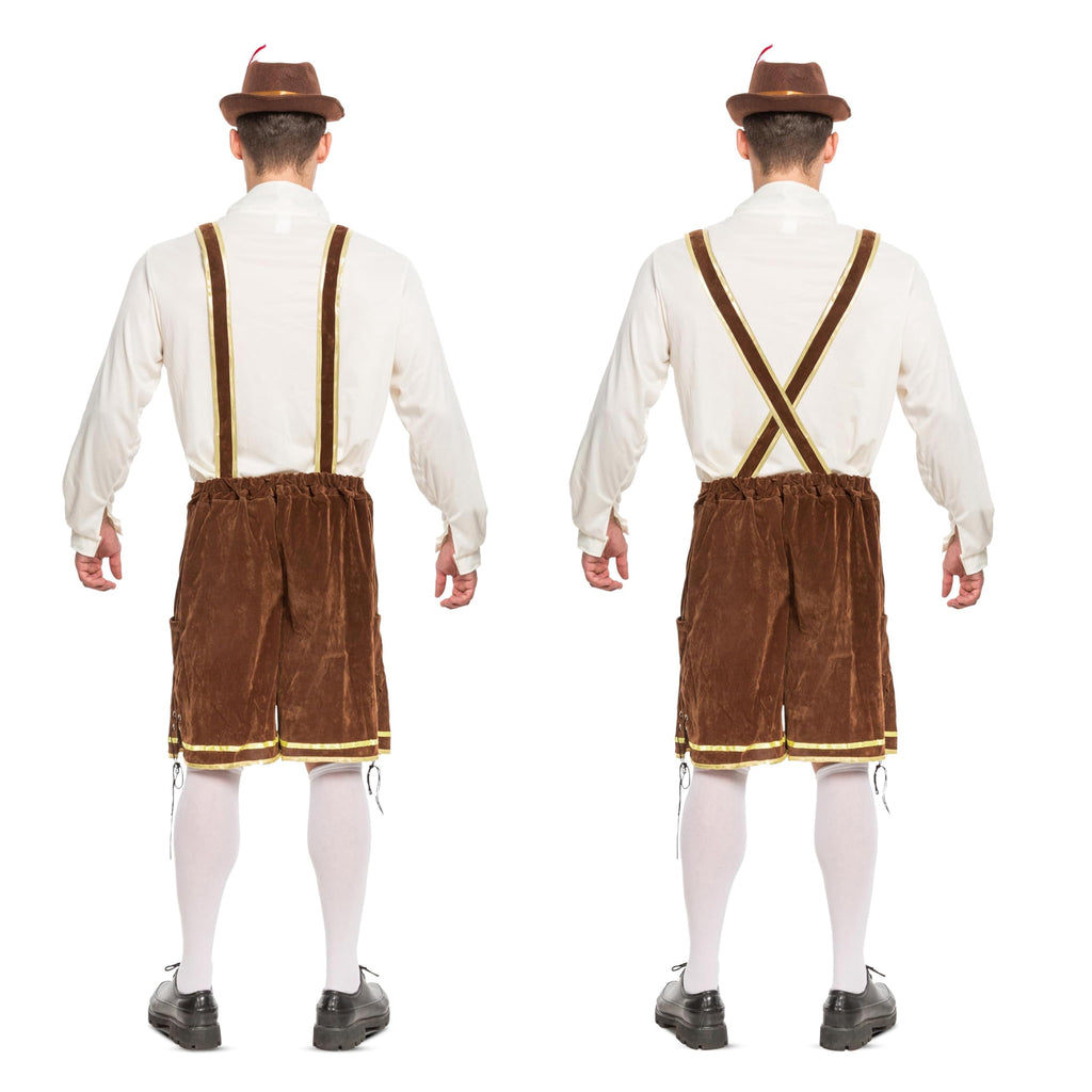 Joyfy Men's German Bavarian Oktoberfest Costume Set, Beer Costume Hat for Adults Halloween Fancy Dress Costumes and Beer Festival