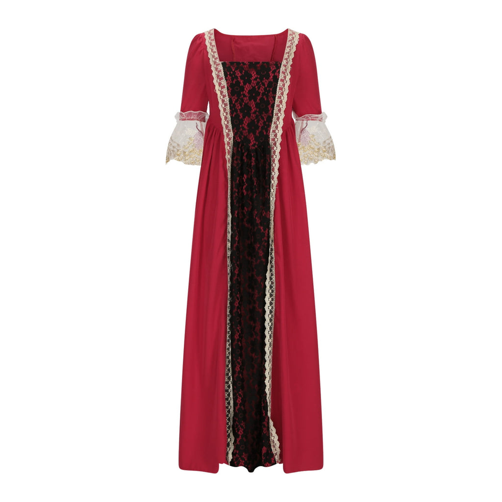 UPPADA Plus Size Victorian Dress for Women Lace Up Flare Sleeve Ball Gown with Corset Evening Party Maxi Gowns Vintage Cocktail Dress Wedding Dresses Early