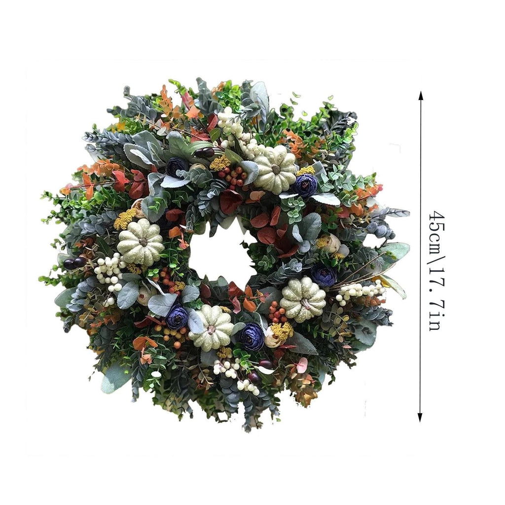 Decorative Wreath, Pumpkin Wreathfall Pumpkin Wreath, Year Round Wreath for Front Door, Artificial Wreath, Front Door Wreath, Family Farmhouse Decor and Spring Wreath, Easter Wreath