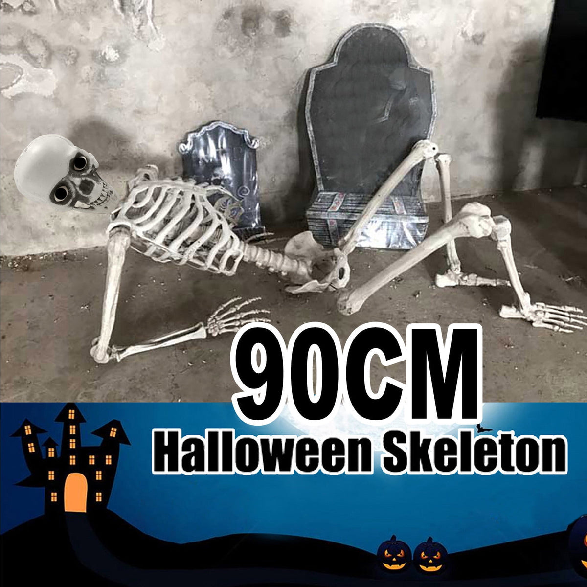 Halloween Skeleton Snake Prop Realistic Scary Serpent Decorative Ornament, Spooky Scene Setup Skeleton Decor Haunted House Party Prop, Home Shop Display Halloween Skeleton Holiday Ornament Gift