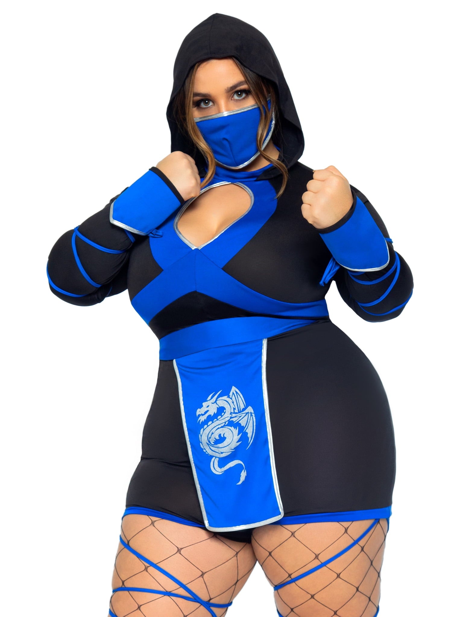 Leg Avenue Dragon Ninja Women's Fancy-Dress Costume for Adult, 1X