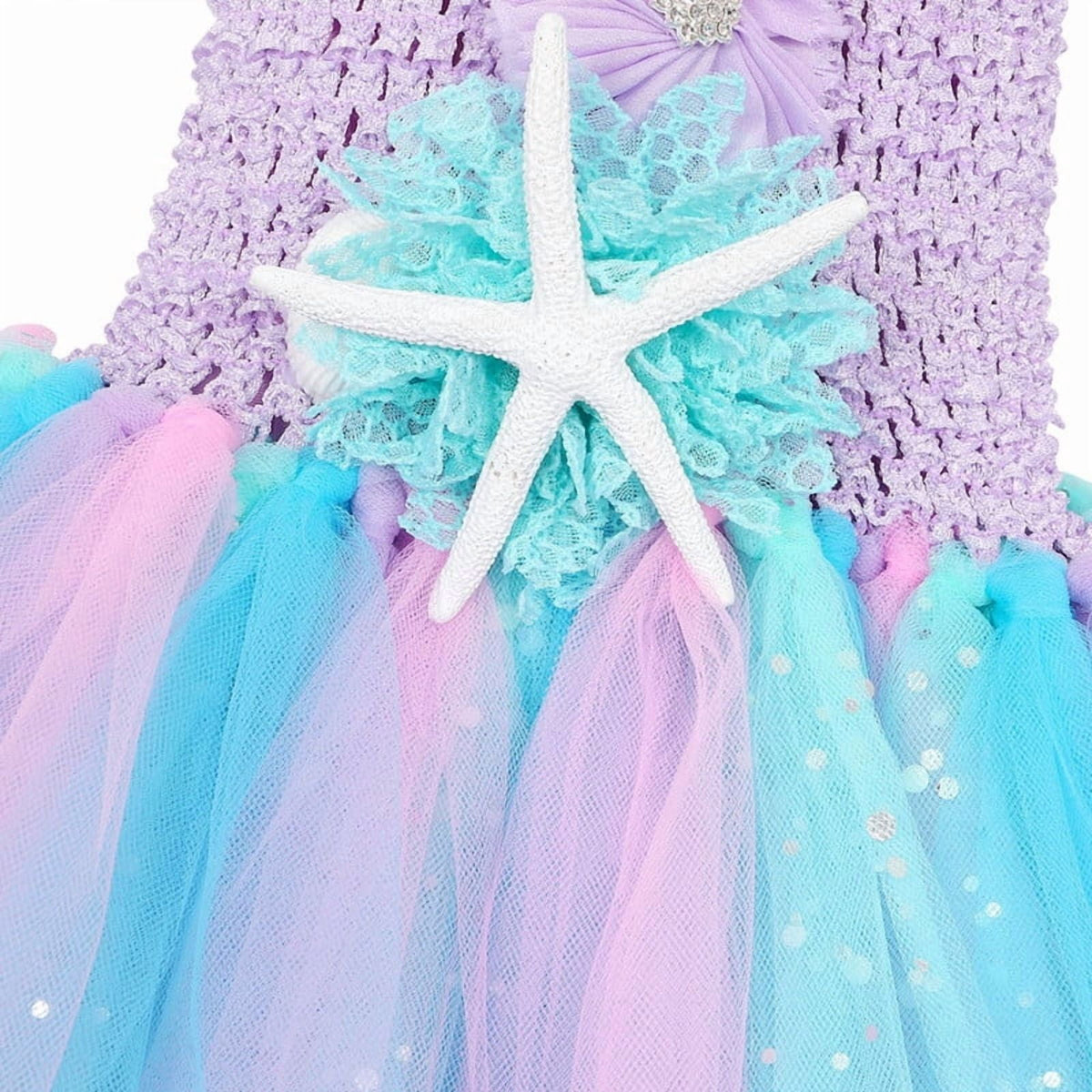Jurebecia Princess Tutu Dress Girls Halloween Costume Color Led Light up for Birthday Party Kids 4T,3-4Years