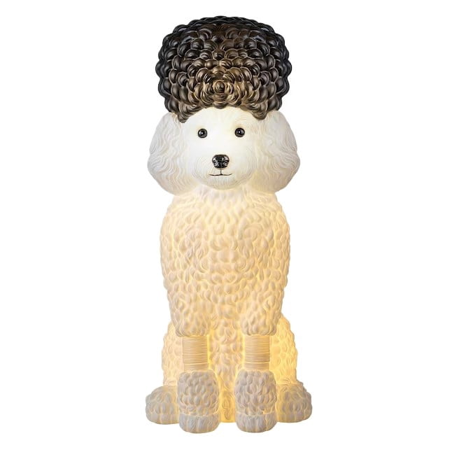 Halloween Ghost Dog Figurine, LED Light Statue, Yard Garden Decor, Treat Bucket Detail and Standing Sturdy Build for Front Porches, Garden Walkways and Tabletop Displays.