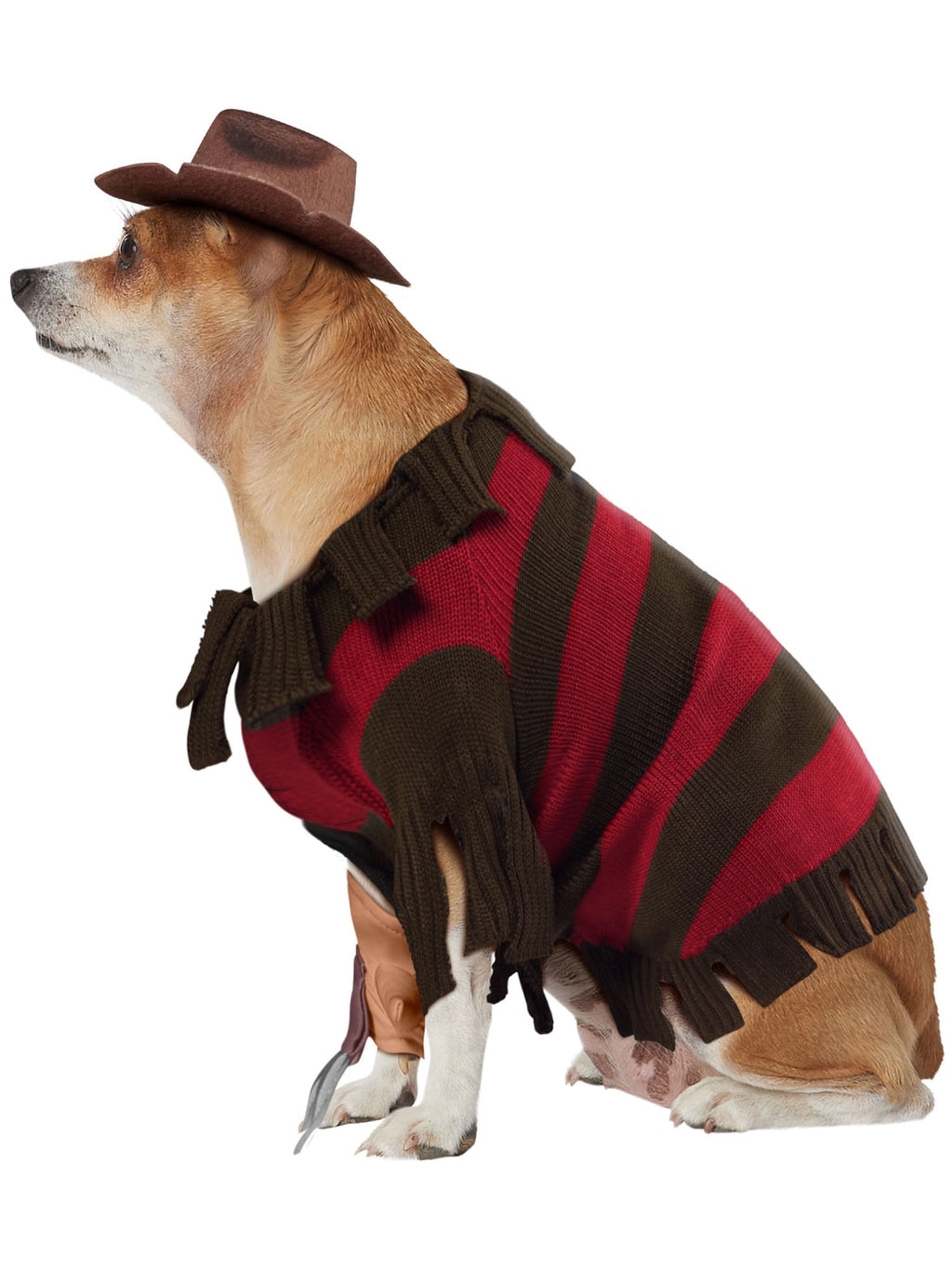 A Nightmare on Elm Street Freddy Krueger Pet Costume for Dogs or Cats by Rubies, XL