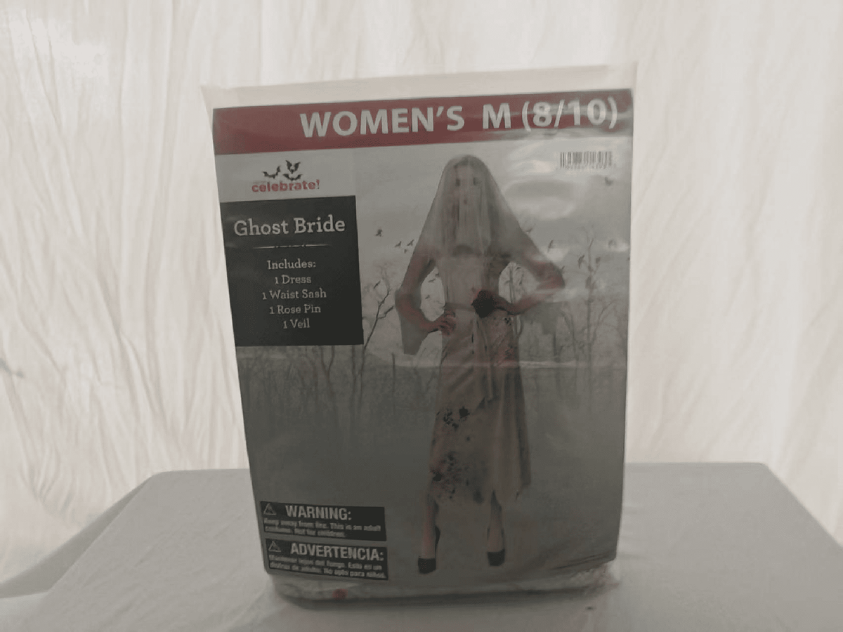 Ghost Bride Halloween Costume for Adults, Women's Size M (8/10), by Way to Celebrate