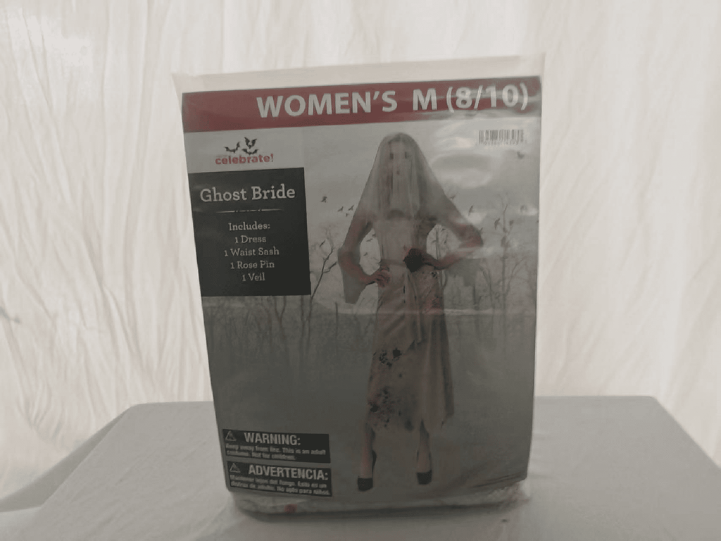 Ghost Bride Halloween Costume for Adults, Women's Size L (12/14), by Way to Celebrate