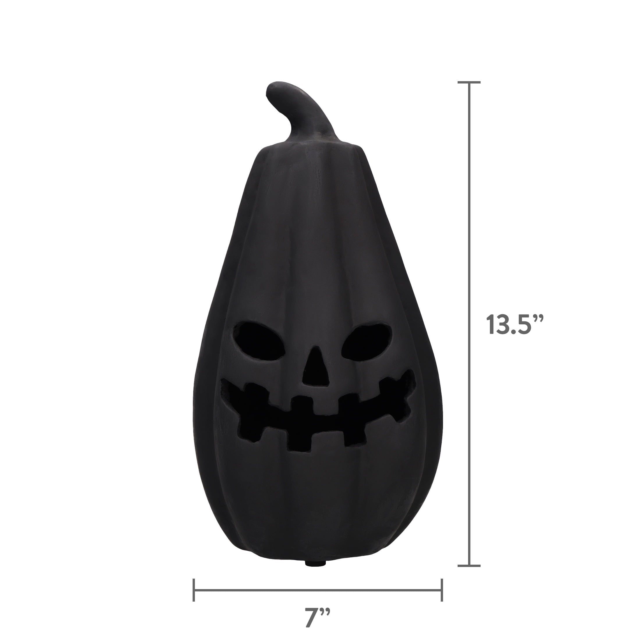 Paper Mache Jack-o'-Lantern Decoration, White, 12.5", Halloween by Way To Celebrate