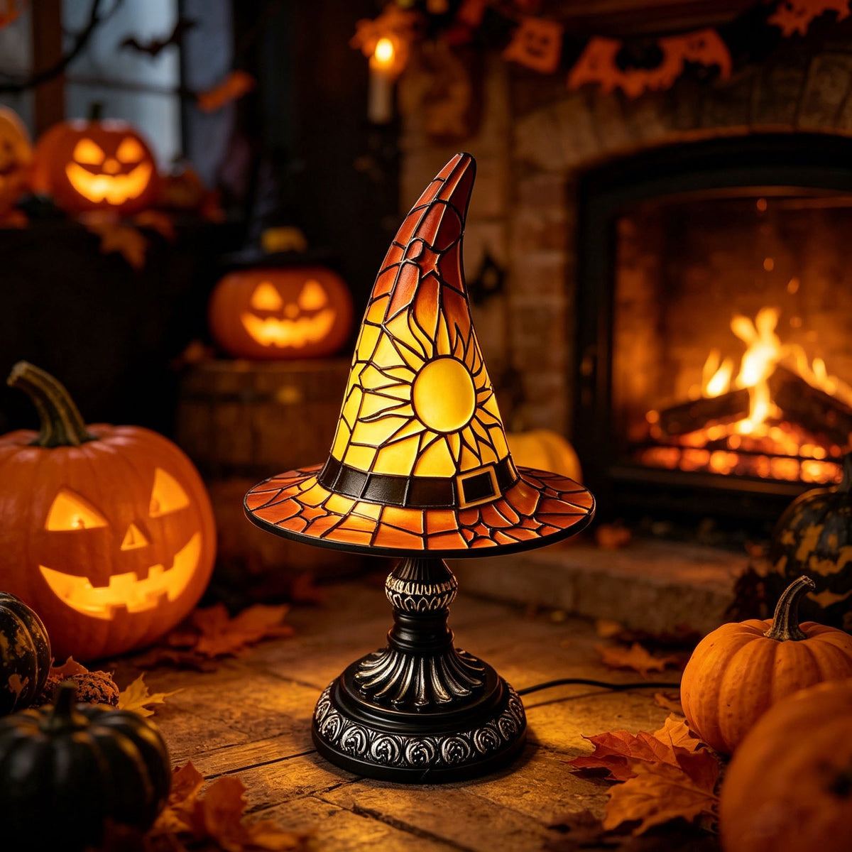 YZEGDCH Halloween 3D Ghost Campfire Flickering Night Light 2 Funny Roasting Marshmallows at Campfire LED Electric Faux Flameless Campfire Nightlight Funny Halloween Decor