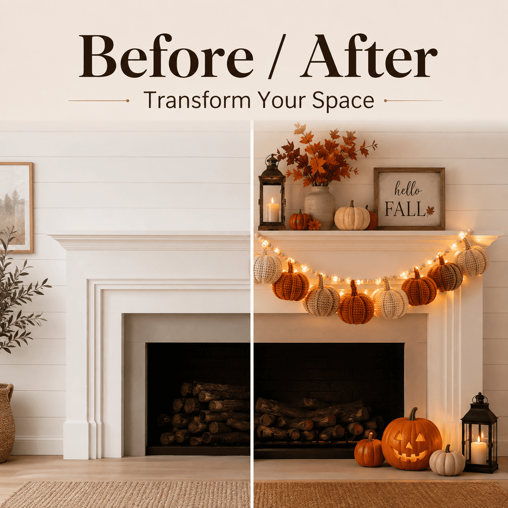 Diceymbol Halloween Decorations and Fall Decor, Halloween Venue Decoration Ghost Props LED Illuminated Ghost Decorations for Tabletop, Mantel, Shelf Indoor Outdoor 9.05 inch