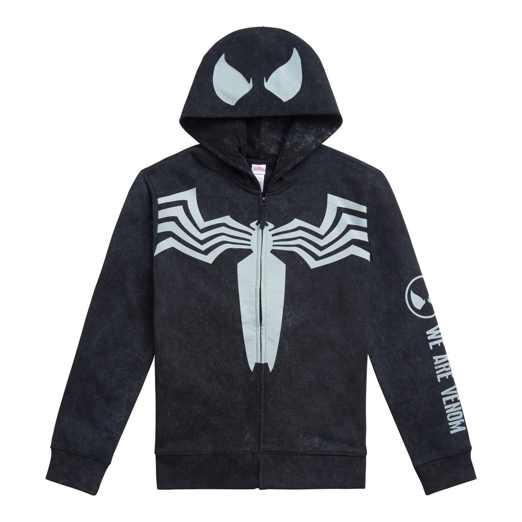 Marvel Spider-Man Little Boys' Cosplay Fleece Zip-Up Hoodie Miles Morales Black