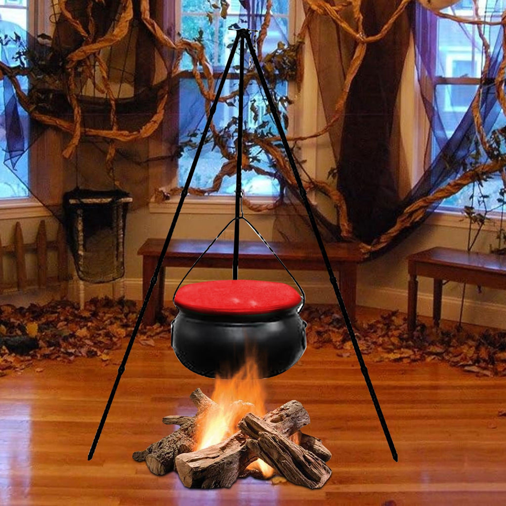 Muecwrye Halloween Decorations Outdoor, Halloween Clearance! Halloween Witches Cauldron with Lights, DIY Bubbling Cauldron Set Decor for Home Porch Outside, Halloween Party Supplies( Without Tripod)
