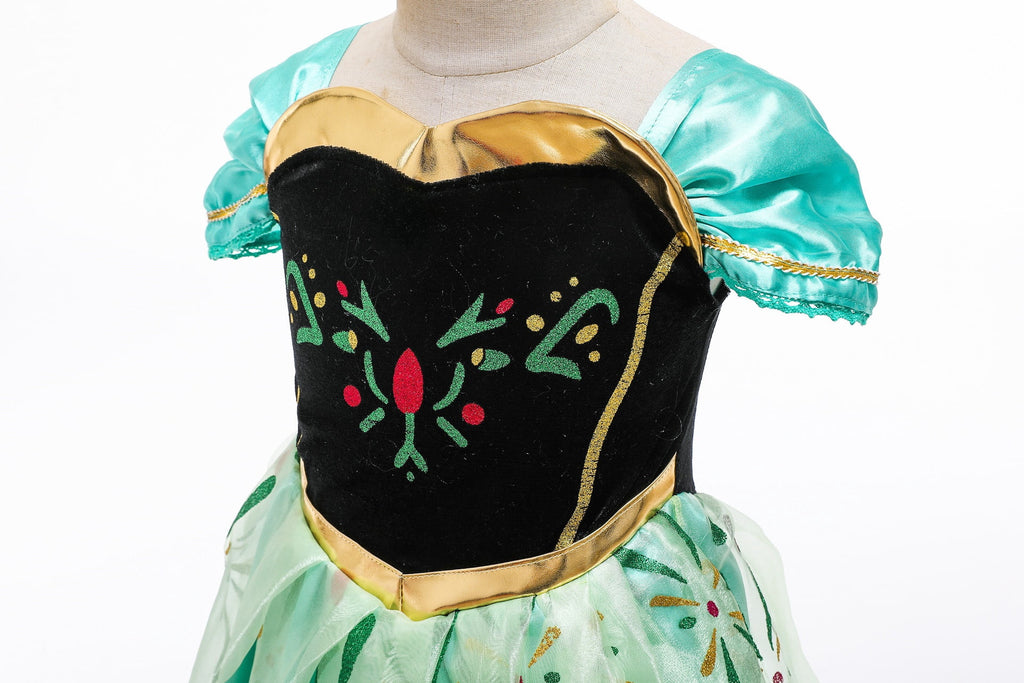 Anna Costume For Girls Anna Dress Princess Costume Christmas Birthday Party Cosplay 8-9Y(A60)
