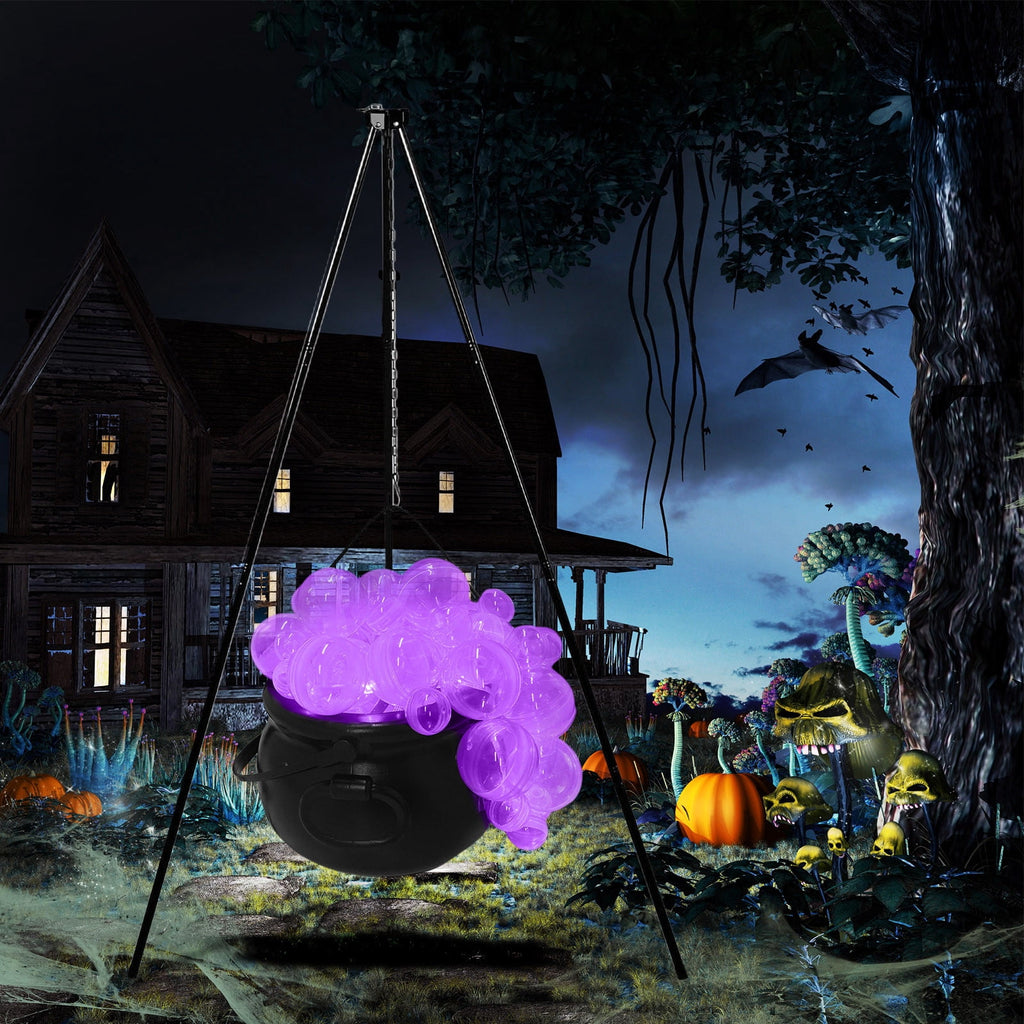 Muecwrye Halloween Decorations Outdoor, Halloween Clearance! Halloween Witches Cauldron with Lights, DIY Bubbling Cauldron Set Decor for Home Porch Outside, Halloween Party Supplies( Without Tripod)