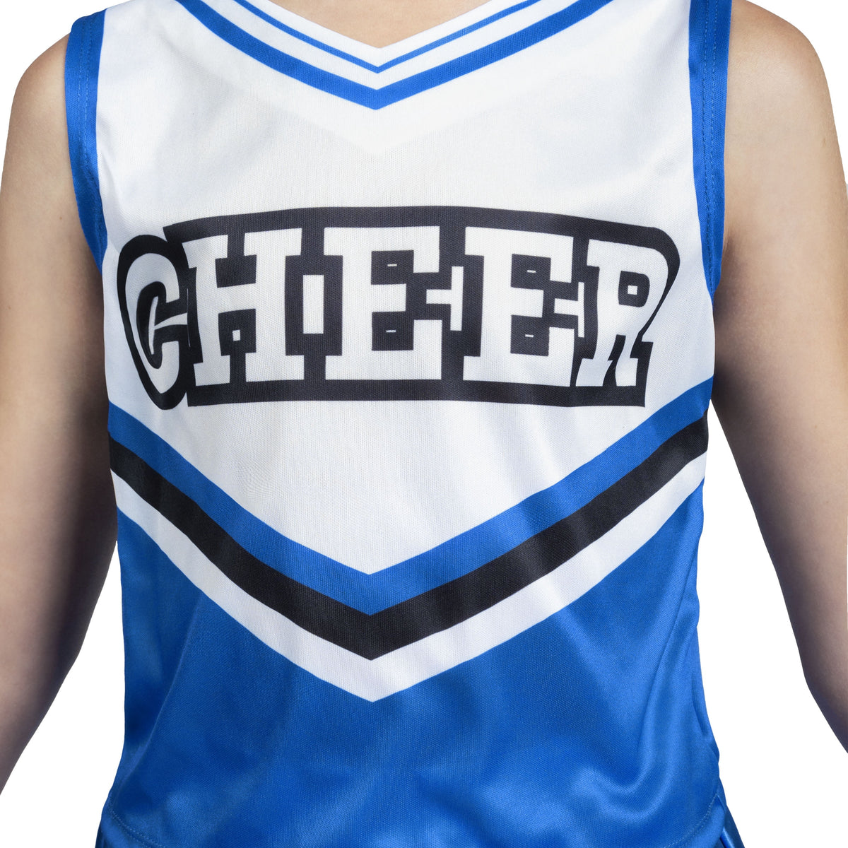 Joyfy Cheerleader Costume for Girls, Halloween Cute Cheer Uniform Outfit with Accessories for Kids Halloween High School Cheerleader Dress Up Costumes