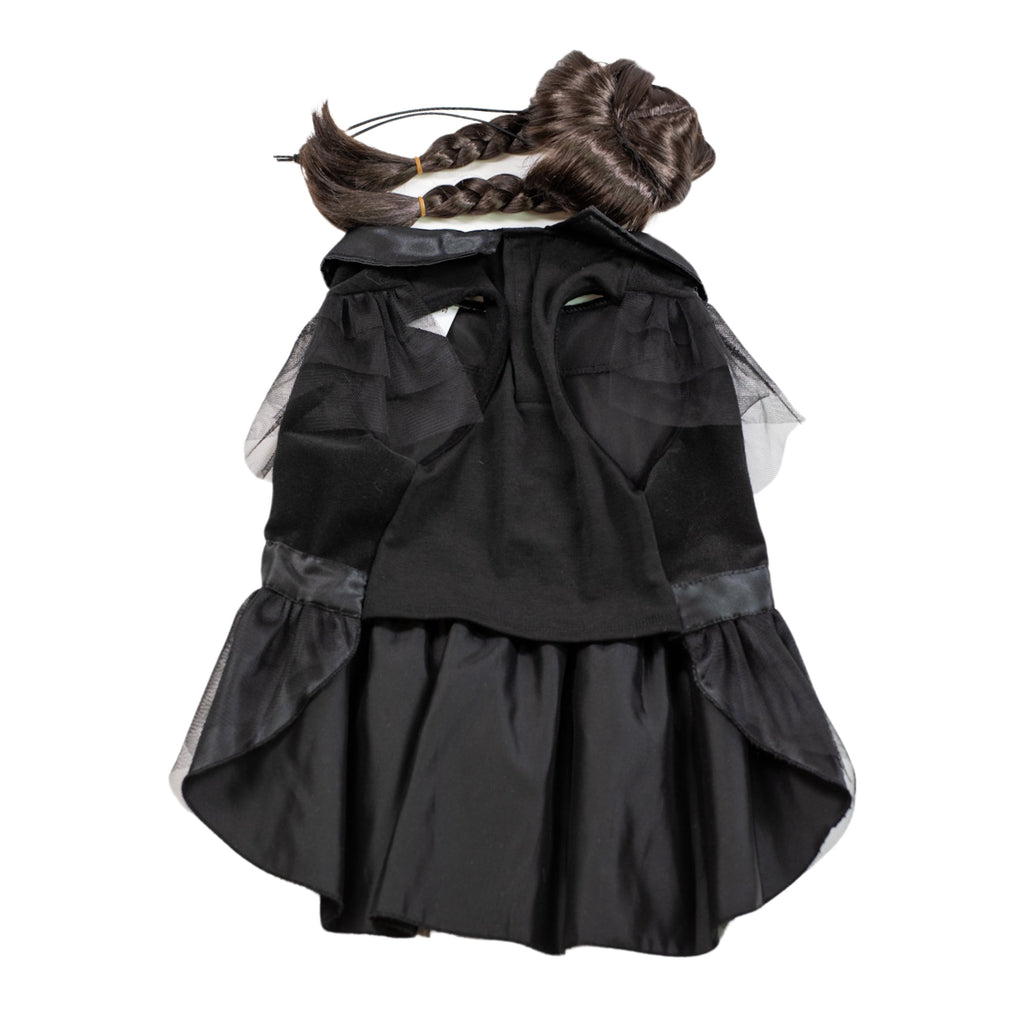 Vibrant Life Halloween Gothic Girl Costume for Dogs, Black, Large