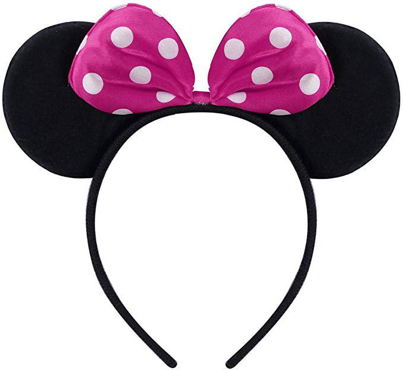 KAWELL Mini Costume for Girls with Mouse Ear Headband, Polka Dot Dress, Child/Toddler, 4-5Y