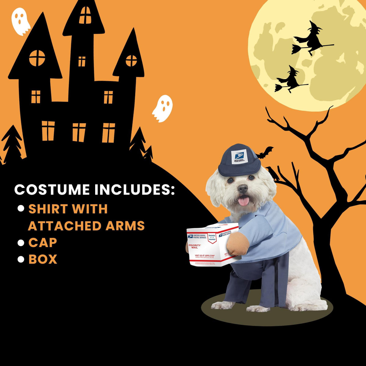 California Costumes US Mail Carrier Pup Dog Costume | Large Unisex