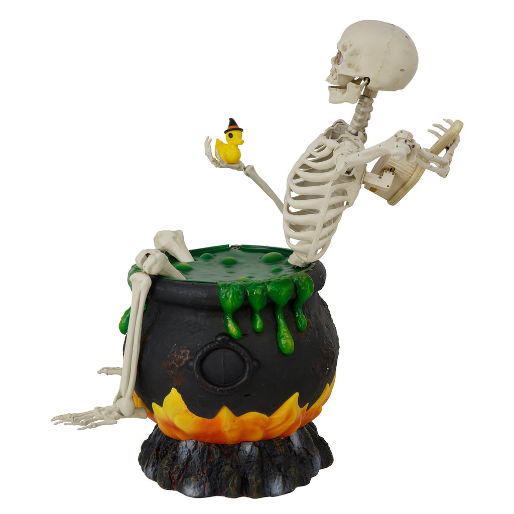 Way To Celebrate Animated Skeleton in Cauldron Halloween Outdoor Decor, 43 in