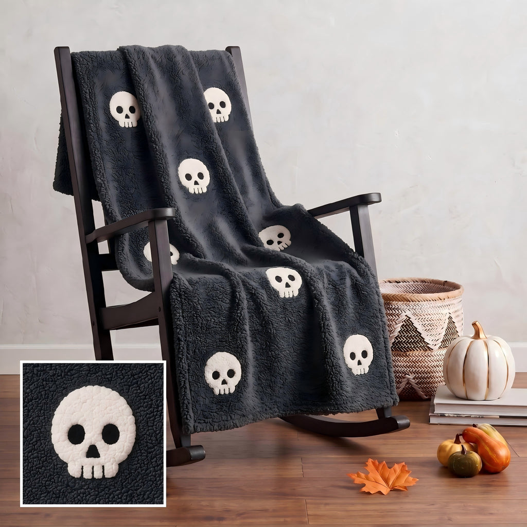 Guvpev Halloween Flannel Throw Blanket, 39.4" x 27.6" Soft Plush 3D Pumpkin Printed Decorative Blanket for Couch, Bed, Travel, Living Room, Cozy Fall Holiday Home Accent